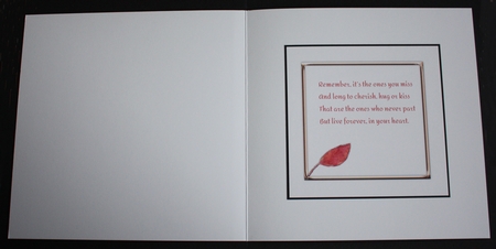 2 AUTUMN LEAF THINKING OF YOU INSERTS: 1 Blank, 1  WIth Message, Plus 2 Additional Bonus Verses & Commercial Use by Marion Kimberley-Scott