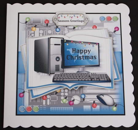 Computer Christmas Open Book by Marion Kimberley-Scott