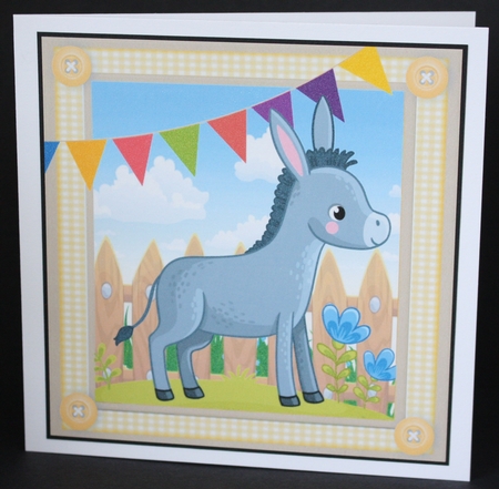 Cute Farmyard Donkey 8x8 by Marion Kimberley-Scott