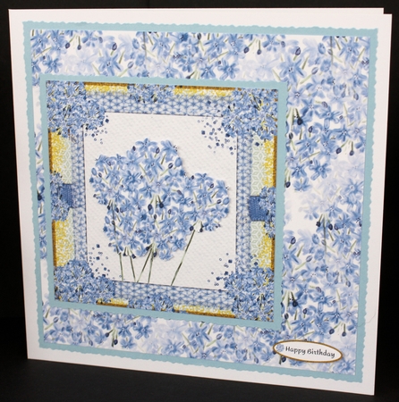 AGAPANTHUS: 2 Floral Inserts, 1 Blank, 1 WIth Short Verse/Sentiment by Marion Kimberley-Scott