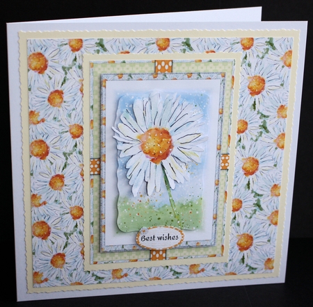 4 x DAISY MINI-INSERTS/MINI-TOPPERS: 1 Blank, 3 With Verses/Sentiments by Marion Kimberley-Scott