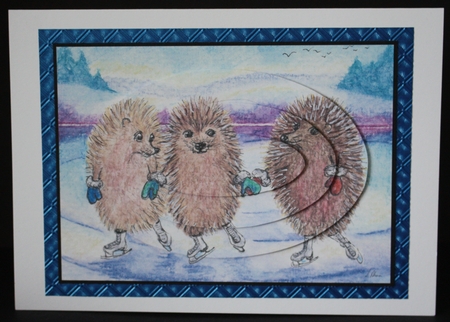 Three ice skating hedgehog friends - one for all! by Marion Kimberley-Scott