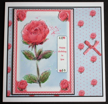 PINK ROSES & POLKA DOTS: Multi-Directional A4 Background/Backing Paper With Commercial Use by Marion Kimberley-Scott