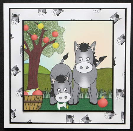 Farmyard Friends Background Paper - Donkey by Marion Kimberley-Scott
