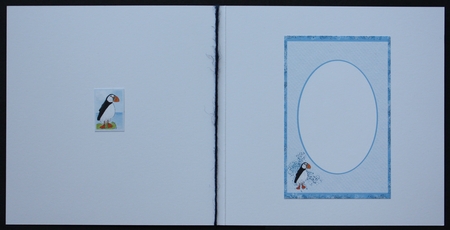 PUFFIN INSERTS: 2 x Cute Puffin Inserts and Bonus Gift Tag by Marion Kimberley-Scott