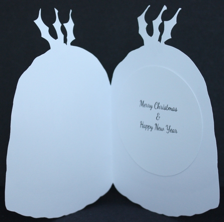 CHRISTMAS PUDDING - Shaped Card With 4 Verses & 3 Sentiment Tags by Marion Kimberley-Scott