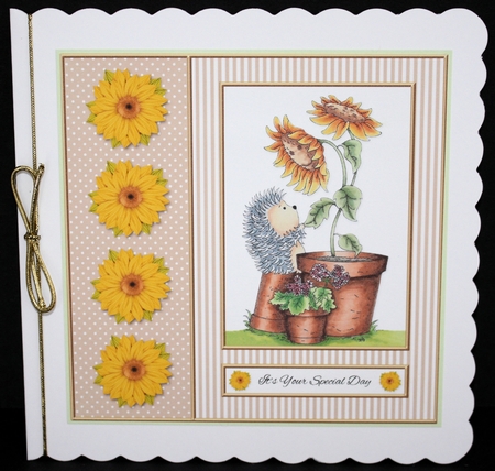 Cute Hedgehog Topper - Its Your Special Day - Tan by Marion Kimberley-Scott
