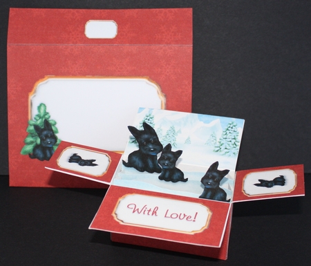 Christmas Scotty Dogs Box Card Kit by Marion Kimberley-Scott