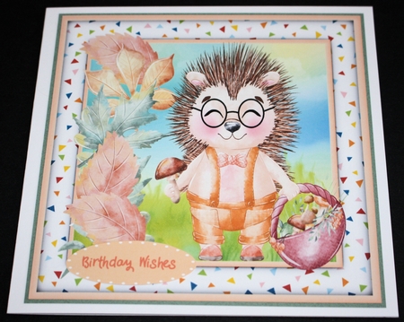 Hedgehog with Basket by Marion Kimberley-Scott