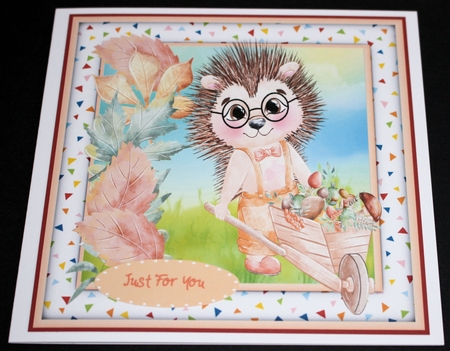 Hedgehog with Wheelbarrow by Marion Kimberley-Scott