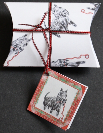 SCOTTIE DOG PATTERNED BACKGROUND: A4 Multi-Directional Backing Paper, With Commercial Use by Marion Kimberley-Scott