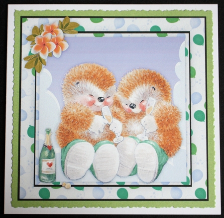 5, Card Fronts Hedgehogs and Rabbits  by Marion Kimberley-Scott