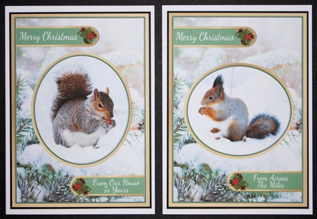 Squirrels In The Snow by Marion Kimberley-Scott