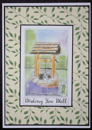 WISHING WELL: 4x6 Wishing You Well/Other Occasion Combined Card and Insert  by Marion Kimberley-Scott
