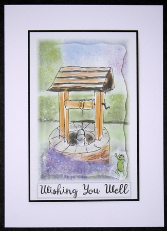 WISHING WELL: 4x6 Wishing You Well/Other Occasion Combined Card and Insert  by Marion Kimberley-Scott