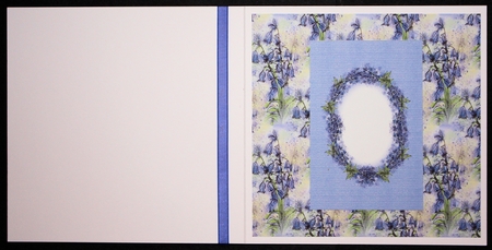 2 SPRING BLUEBELL INSERTS: 4x6, 1 Blank, 1 With Verse by Marion Kimberley-Scott