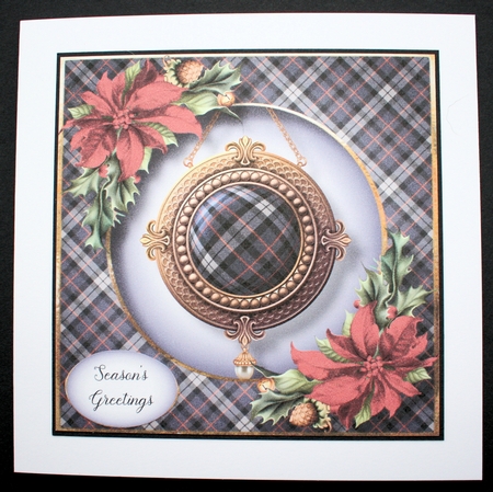 The Tartan Christmas Ornament 8x8 by Marion Kimberley-Scott