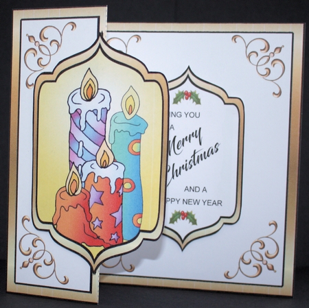 Fold back Colourful candles by Marion Kimberley-Scott