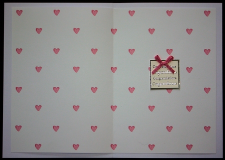 PINK WATERCOLOUR HEARTS: A4 Horizontal-Patterned Background/Backing Paper by Marion Kimberley-Scott
