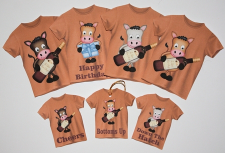 Male Birthday t shirt toppers by Marion Kimberley-Scott