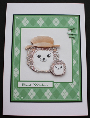 Fathers day greeting card with cute hedgehogs image by Marion Kimberley-Scott