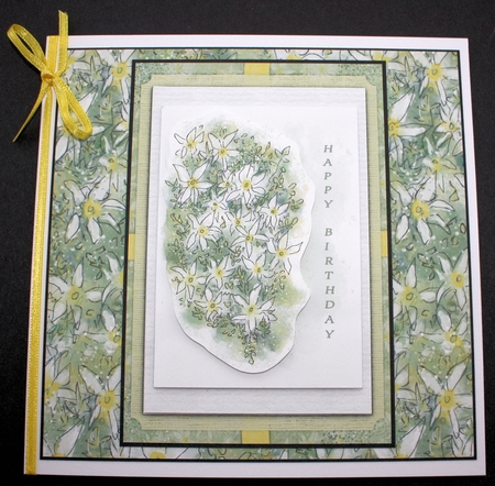 3 WHITE JASMINE FLORAL INSERTS: 1 Blank, 2 With Verse/Sentiments by Marion Kimberley-Scott