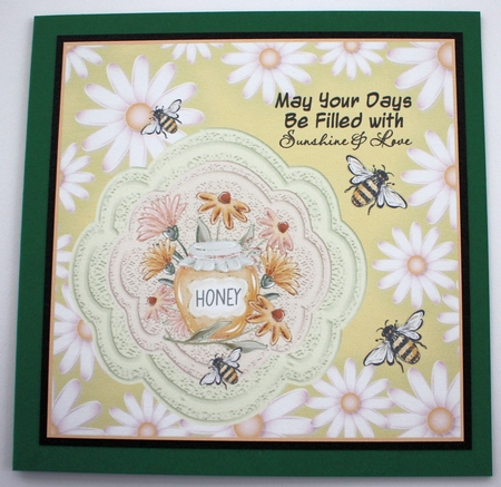 3 Bee and honey card front/toppers 1 by Marion Kimberley-Scott