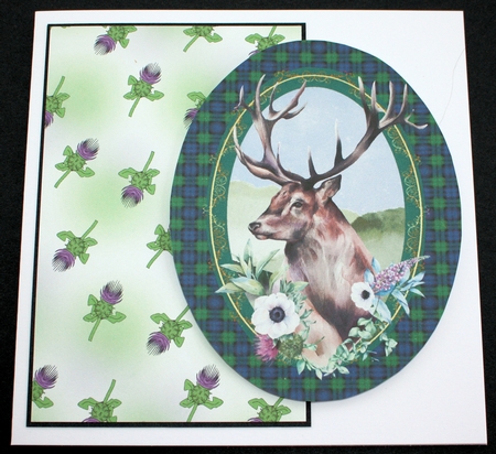 2 Oval tartan floral animal toppers 2 by Marion Kimberley-Scott