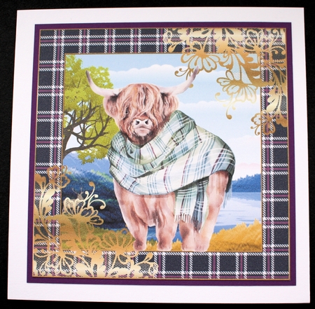 3 Highland cow card front/toppers 1 by Marion Kimberley-Scott