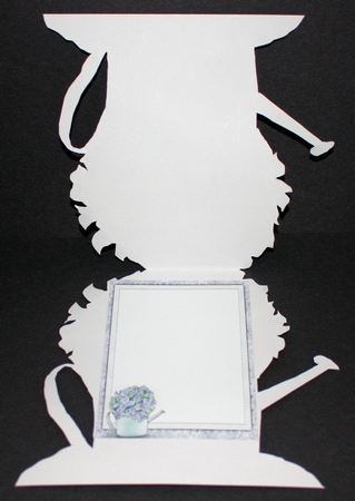 4 FLORAL WATERING CAN INSERTS: 1 Blank, 3 with Verse/Sentiments , Plus Bonus Verse and Cut and Fold Gift Tag/Mini Topper by Marion Kimberley-Scott