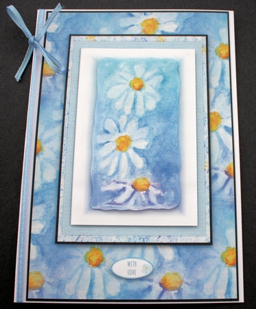 WATERCOLOUR DAISY BACKGROUND: A4 Multi-Directional Floral Patterned Backing Paper by Marion Kimberley-Scott