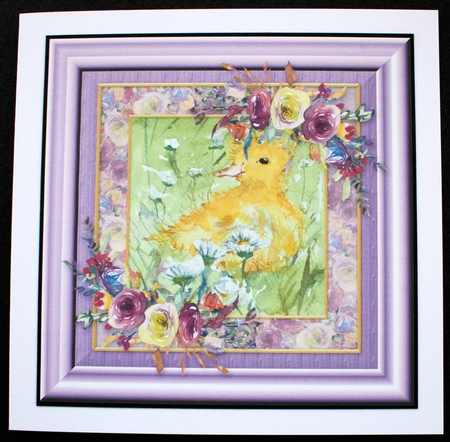 3 Lilac duckling card front/toppers by Marion Kimberley-Scott