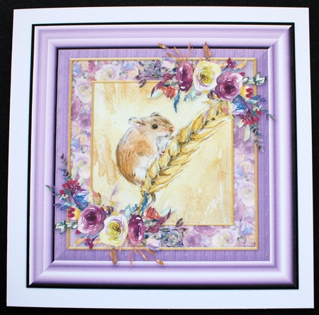 3 Lilac mouse card front/toppers by Marion Kimberley-Scott