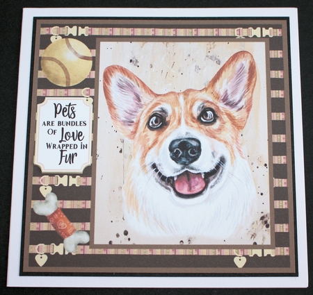 Corgi card front  by Marion Kimberley-Scott