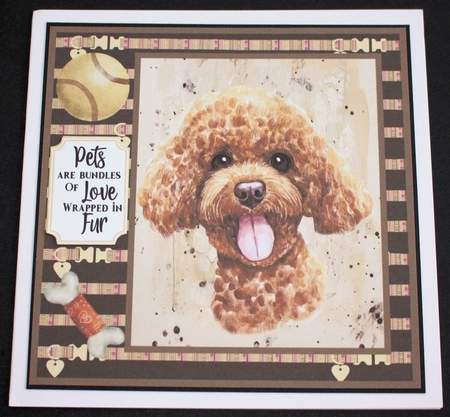 Poodle card front  by Marion Kimberley-Scott
