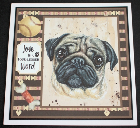 Pug card front  by Marion Kimberley-Scott