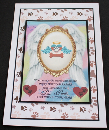 Paws and wings memorial topper(with space for name and date) by Marion Kimberley-Scott