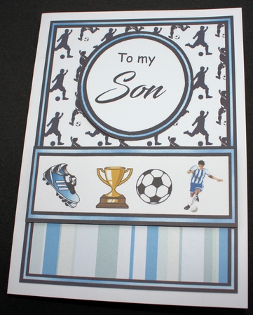 Diagonal pop-out Football (blue) by Marion Kimberley-Scott