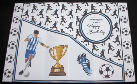 Diagonal pop-out Football (blue) by Marion Kimberley-Scott