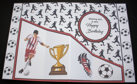 Diagonal pop-out Football (red) by Marion Kimberley-Scott