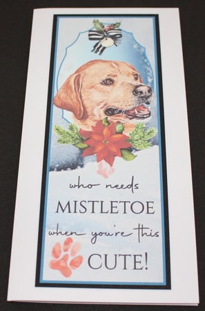 4 Christmas Labrador bookmarks/toppers by Marion Kimberley-Scott
