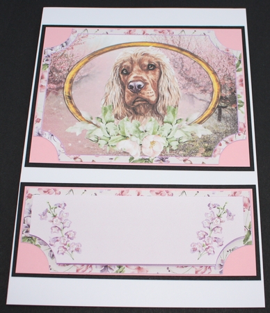 Floral English dog easel topper and stopper 1 by Marion Kimberley-Scott