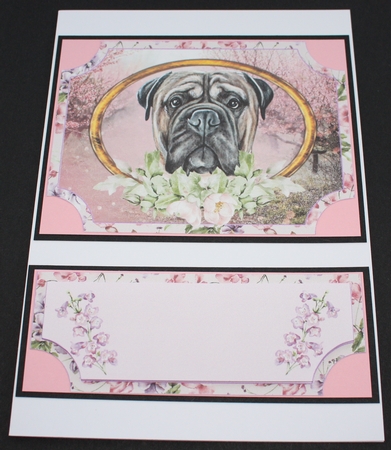 Floral English dog easel topper and stopper 4 by Marion Kimberley-Scott