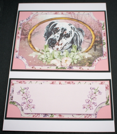 Floral English dog easel topper and stopper 5 by Marion Kimberley-Scott