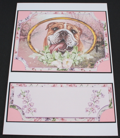 Floral English dog easel topper and stopper 8 by Marion Kimberley-Scott