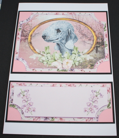 Floral English dog easel topper and stopper 9 by Marion Kimberley-Scott