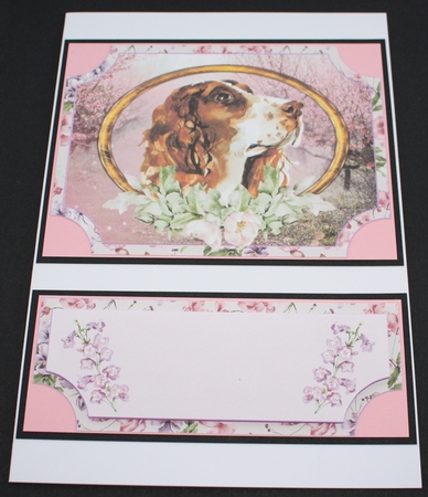 Floral English dog easel topper and stopper 12 by Marion Kimberley-Scott