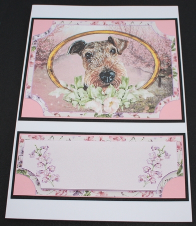 Floral English dog easel topper and stopper 13 by Marion Kimberley-Scott