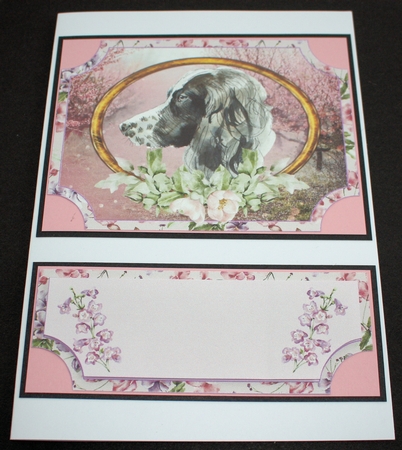 Floral English dog easel topper and stopper 14 by Marion Kimberley-Scott