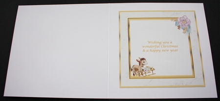 Christmas Donkey Scene Decoupage Card Mini Kit 7x7 by Marion Kimberley-Scott